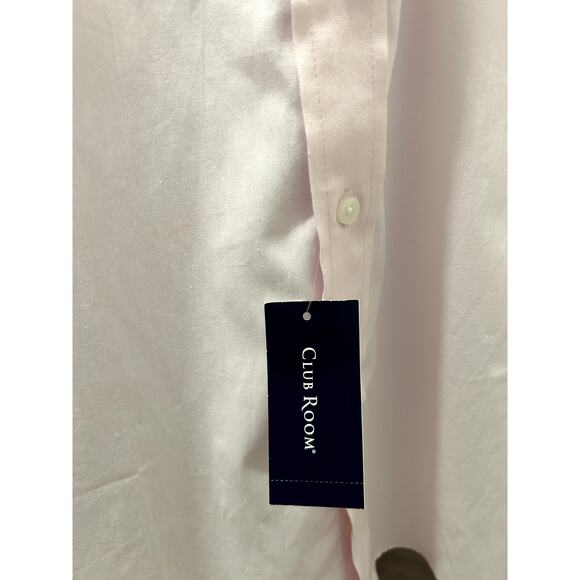 Club Room Mens Regular Fit Performance Shirt Size 17 (32/33) Stretch 100% Cotton - Picture 6 of 8
